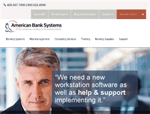 Tablet Screenshot of americanbanksystems.com